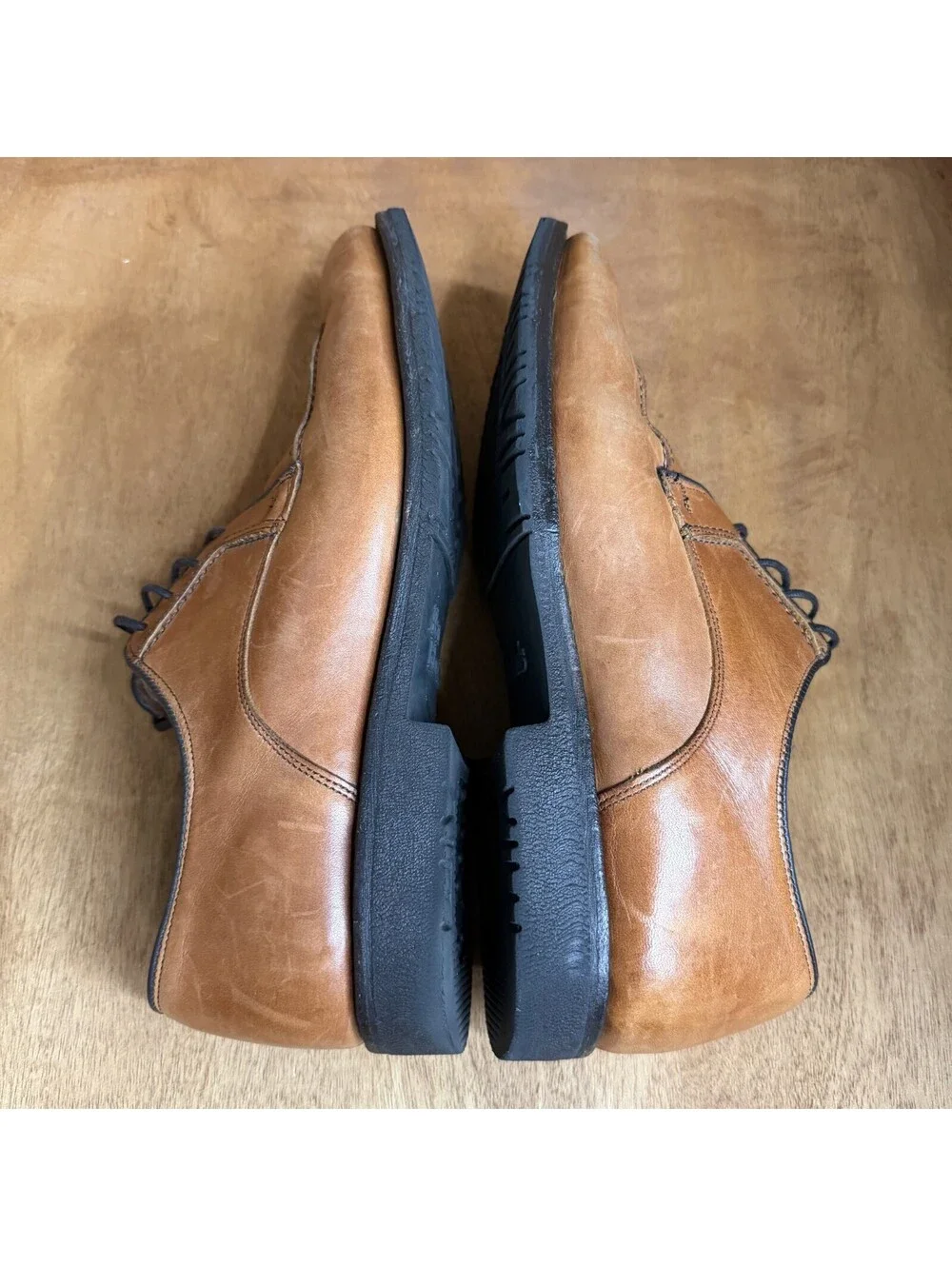 Allen Edmonds Malone Shoes Mens 11 D Brown Leather Split Toe Casual Derby USA